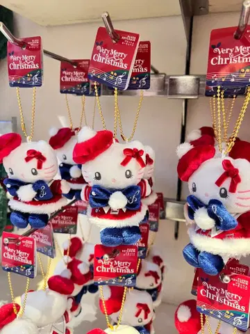 USJ 한정판 키티 봉제 인형 키체인