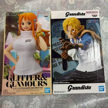 원피스 피규어 나미 GLITTER 사보 Grandista 2개 세트