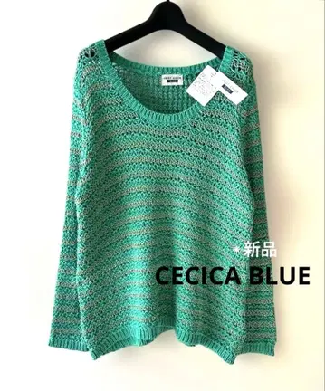 [ CECICA BLUE ] 새상품 시스루 니트