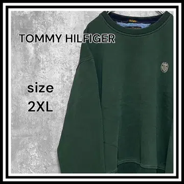 [ 타미힐피거 ] 빈티지 원포인트 로고 자수 맨투맨 2XL