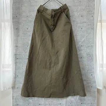 [ 차오패닉티피 ] 롱 데님 스커트 y2k 허리밴딩