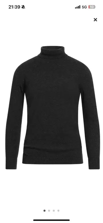 [새상품] MALO 울 캐시미어 터틀넥 차콜 그레이 XS