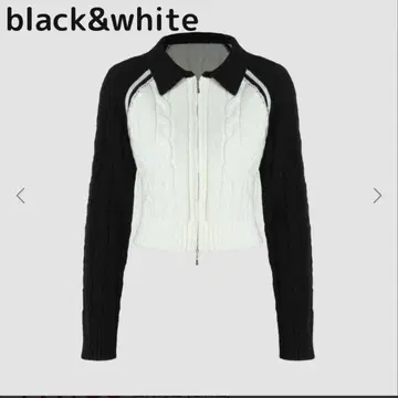 CIDER 숏 케이블 니트 가디건 블랙