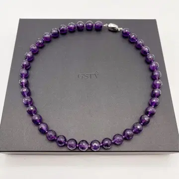 GSTV SV 자수정 목걸이 퍼플 각인 있음 약 47cm 미사용