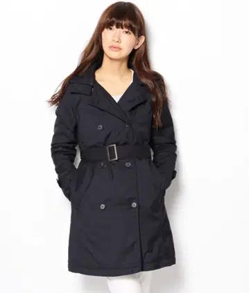 플라스테 후드 없는 트렌치 다운 코트 2