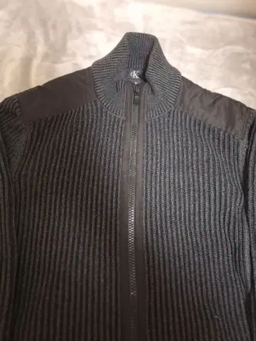 캘빈 클라인 다크 그레이 집업 스웨터 L