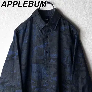 APPLEBUM 인디고 샴브레이 카모플라쥬 셔츠 애플바움 아카이브
