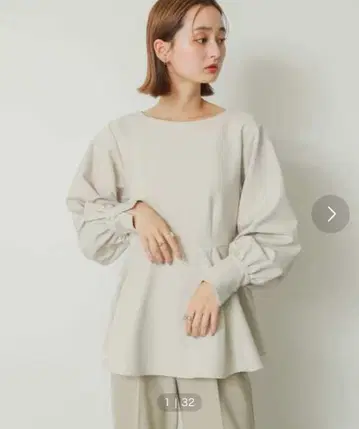 벌룬 슬리브 상의