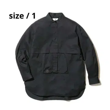 TAKIBI 라이트 데님 유틸리티 풀오버 블랙