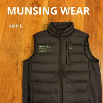 Munsingwear 블랙 다운 베스트 L 사이즈