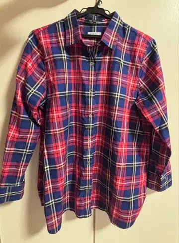 [ 빅 사이즈 ] 23구 긴팔 체크 셔츠 사이즈 46 코튼 100%