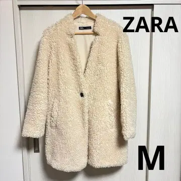 [ 새상품급 ] 자라 보아 자켓 아이보리 M