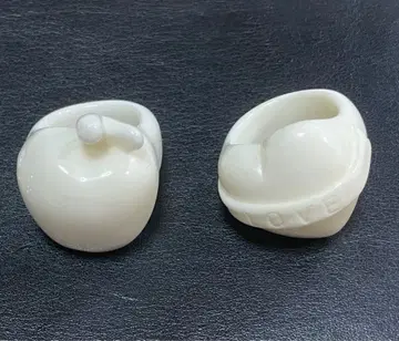 팁 토 플라스틱 반지 애플 하트