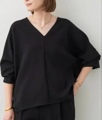 Deuxieme Classe 트리아세 조젯 V넥 풀오버