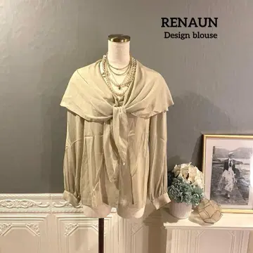 [ 고급 ] LENAUN 큐프라100 빅칼라 디자인 블라우스