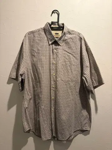 haggar 반팔 체크 셔츠