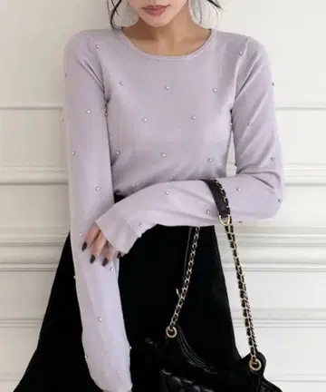 로얄 파티 키라키라 비쥬 니트탑