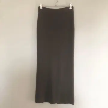 Deuxiemeclasse 리브 스커트 니트 스커트 브라운 free