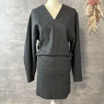 윔 가젯 [하세가와 쿄코 씨 콜라보] 멜톤 스무스 원피스 그레이