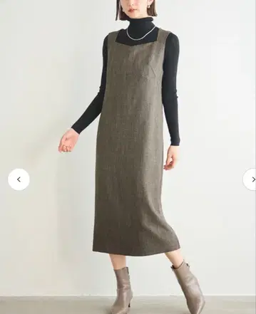 [ Oggi 콜라보 ] 내로우 오버롤 스커트 (미디)