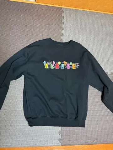 컬러풀 로고 자수 크루넥 트레이닝복