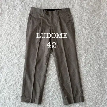 루돔 슬랙스 팬츠 베이지 42 울 100% 일본제 테이퍼드