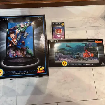 PIXAR 토이 스토리 포스터 피규어와 니모 캔버스 보드 세트