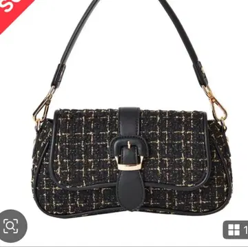 다이애나 트위드 숄더백 블랙