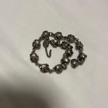 실버 장식 비즈 팔찌
