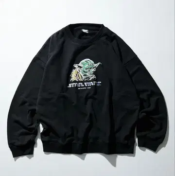 스타 워즈 요다 플로키 프린트 크루넥 맨투맨