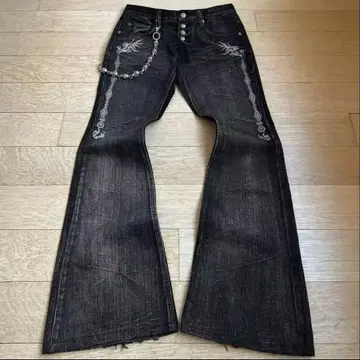 블랙 플레어 데님 opium dark wear