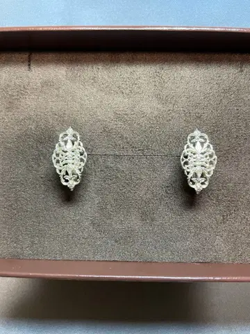 아가트 10k 실버 귀걸이