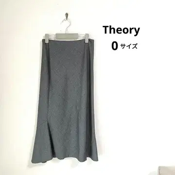 미사용!Theory 띠어리 그레이 사키소니 울 롱 스커트