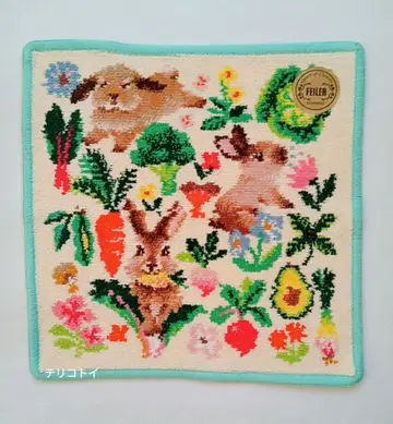 FEILER 페이러 손수건 토끼 베지터블 새상품 미사용 토끼