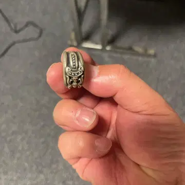 개구리 디자인 실버 반지