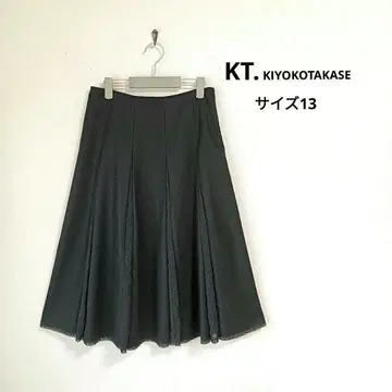 새상품급! KT. 키요코 타카세 빅 사이즈 13 블랙 울 스커트
