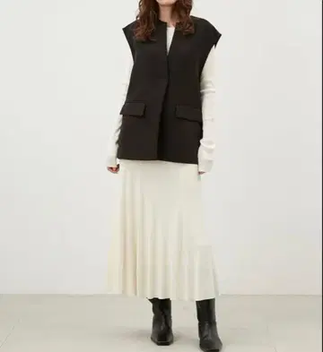 Mila Owen 미라 오웬 베스트 코디네이트 니트 스커트