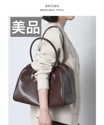 [ 새상품급 ] meri 보스턴 백 브라운 완판색