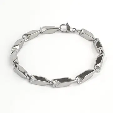 새상품 스퀘어 컷 체인 팔찌 앵커 스테인리스 316L