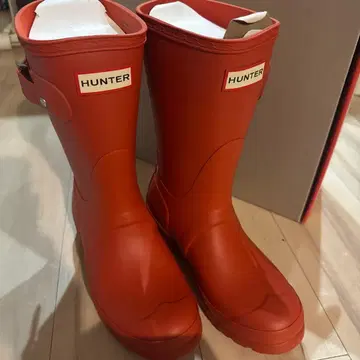 새상품 HUNTER 오렌지 레인부츠