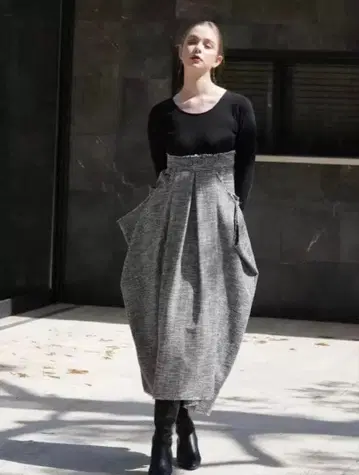 acka 도킹 트위드 코쿤 원피스