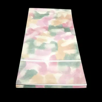 수채화 무늬 후쿠로 오비 핑크 그린 기모노 오비 일본 의류 블렌딩 멋짐