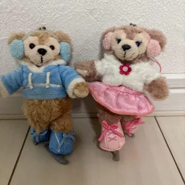 디즈니 크리스마스 더피 셰리메이 봉제 인형 키링 레어