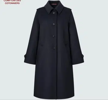 콩트와르 데코토니에 울 캐시미어 로덴 코트 블랙 거의 미사용