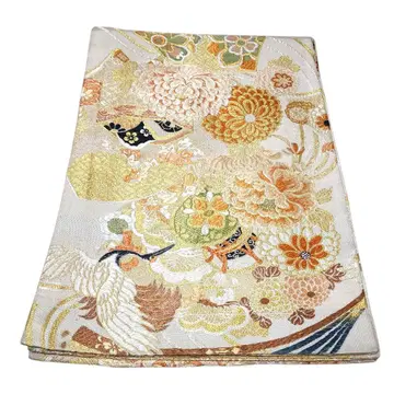 화려한 꽃무늬의 마루오비 기모노 오비 기모노 일본 의류 리메이크용