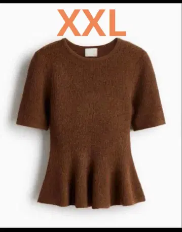 H&M 리브 니트 페플럼 상의