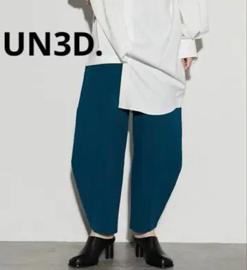 새상품급 UN3D. 아치 코쿤 팬츠 터콰이즈 블루 36