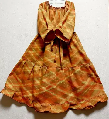 [기모노 리메이크] 울 혼방 어른 귀여운 원피스