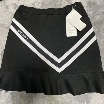 archivio 블랙 스커트 V자 스트라이프