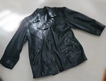 MANCHES 라이더 자켓 가죽 4L 블랙